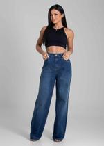 Calça Jeans Feminina Sawary Wide Leg - 282075