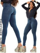 Calça Jeans Feminina Skinny Abert Barra Black-Bi strech 360-LD2053 - LD Jeans