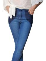 Calça Jeans Feminina Skinny Azul Marinho Maria Poá Calça Jeans Feminina Skinny Azul Marinho Maria Poá