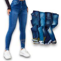 Calça Jeans Feminina Skinny Casual Elastano Slim 454