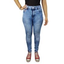 Calça Jeans Feminina Skinny Cintura Alta Azul Claro Slim - RED WAY