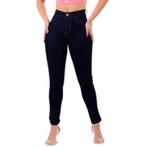 Calça Jeans Feminina Skinny Cintura Alta Com Lycra