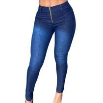 Calça Jeans Feminina Skinny Cintura Alta Levanta Bumbum