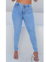 Calça Jeans Feminina Skinny Cintura Alta Levanta Bumbum Com Lycra Moda Blogueira Calça Jeans Feminina Skinny Cintura Alta Levanta Bumbum Com Lycra Moda Blogueira