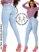Calça Jeans Feminina Skinny Clarinha Det Rosa-Modeladora Compressor-LD4048 - LD Jeans
