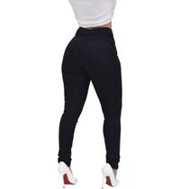 Calça Jeans Feminina Skinny Com Lycra Do 36 ao 46 Preta Calça Jeans Feminina Skinny Com Lycra Do 36 ao 46 Preta