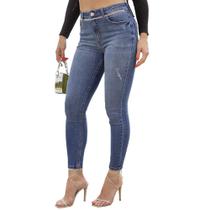 Calça Jeans Feminina Skinny Detalhe Strass