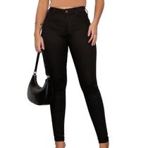 Calça Jeans Feminina Skinny Detalhes Exclusivos Tecido Dark Premium