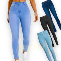 Calça Jeans Feminina Skinny Elastano Casual Slim 453
