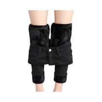 Calça Jeans Feminina Skinny Elástica Térmica para Inverno - Quente e Pelúcia