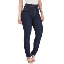Calça Jeans Feminina Skinny HNO Classic Cós Alto Azul Escuro