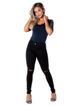 Calça Jeans Feminina Skinny Preta Bellamari Jeans Calça Jeans Feminina Skinny Preta Bellamari Jeans