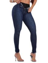 Calça Jeans Feminina Skinny Super Lipo com Cinta Modeladora