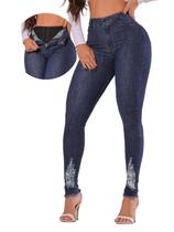 Calça Jeans Feminina Skinny Super Lipo com Cinta Modeladora - LD jeans