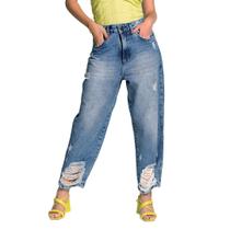 Calça Jeans Feminina Slouchy Relax Alto Plano 510220