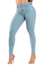 Calça Jeans Feminina Super Stretch Com Muito Elastano Cinto Encapado - LD Jeans