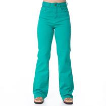 Calça Jeans Feminina Texas Farm - Shade - Pdf031 - Verde Agua