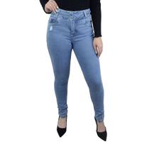 Calça Jeans Feminina Tharog Cigarrete Curve Up Azul Claro - TH1731JE