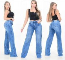Calça Jeans feminina Wid leg 100% jeans