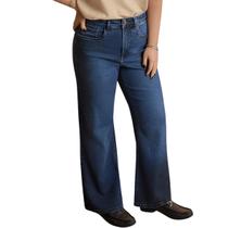 Calça Jeans Feminina Wide Leg Cintura Alta Para Pequenas Lunender Calça Jeans Feminina Wide Leg Cintura Alta Para Pequenas Lunender