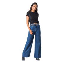 Calça Jeans Feminina Wide Leg Disparate Cintura Media