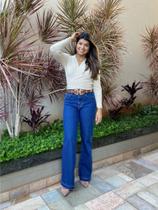 Calça jeans feminina wide leg Calça jeans feminina wide leg