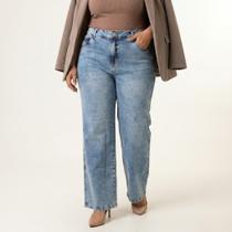 Calça Jeans Feminina Wide Leg Plus Size Calça Jeans Feminina Wide Leg Plus Size