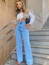 Calça Jeans Feminina Wide Leg Premium Estilosa