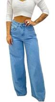 Calça Jeans Feminina Wide Leg Qualidade Premium