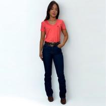 Calça Jeans Feminina Wrangler Boot Cut Com Bordado
