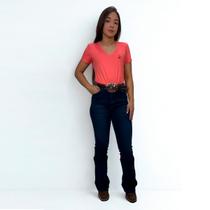 Calça Jeans Feminina Wrangler Flare Cintura Alta Elastano