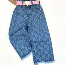 Calça Jeans Feminino Bordada - Modinha Menina