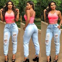 Calça Jeans Feminino Jogguer Top
