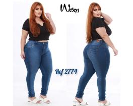 Calça Jeans Feminino Skinny Lycra Tamanho 50 Plus Size