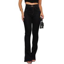 Calça Jeans Flare Boca De Sino Feminina