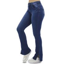 Calça Jeans Flare Detalhe na Barra Feminina Biotipo