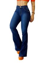 Calça Jeans Flare Feminina Boca De Sino Bailarina Cintura Alta - Ninas Boutique