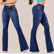 Calça Jeans Flare Feminina Cintura Alta Jeans Feminino flaer