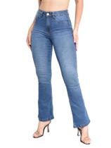 Calça Jeans Flare Feminina Cintura Média.