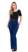 Calça Jeans Flare Feminina Hot Pants Deerf com Elastano