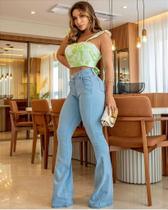 Calça Jeans Flare Feminina - Modelo Alexa Confortável e Atemporal Calça Jeans Flare Feminina - Modelo Alexa Confortável e Atemporal
