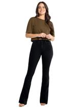 Calça jeans flare preta fit for me lunender 20858