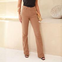 Calça Jeans Flare Sarja Barra Normal Feminina Revanche Petinesca