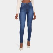 Calça Jeans Grifle Skinny Cintura Alta Feminina Calça Jeans Grifle Skinny Cintura Alta Feminina