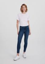 Calça Jeans Hering Feminina Cintura Média Skinny - Azul Escuro