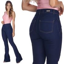 Calça Jeans HNO Flare Basic com Elastano Azul Escuro