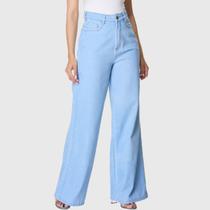 Calça Jeans HNO Jeans Wide Leg Lisa Azul Claro Calça Jeans HNO Jeans Wide Leg Lisa Azul Claro