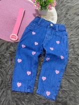 Calça Jeans Infantil Coração Calça Jeans Infantil Coração