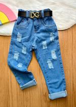 Calça Jeans Infantil De Menina Mini Diva Blogueira Moda Luxo Calça Jeans Infantil De Menina Mini Diva Blogueira Moda Luxo