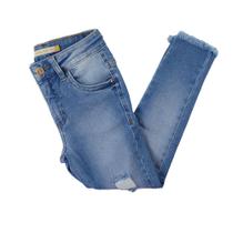 Calça Jeans Infantil Feminina Carinhoso Skinny Desfiada Azul